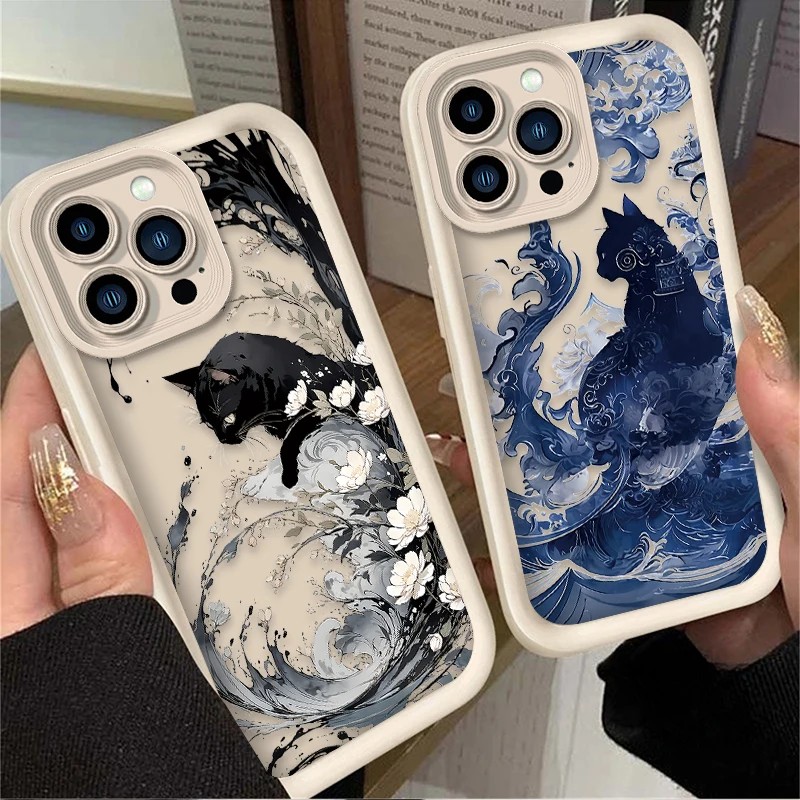 Phone Cases Moto G 2025 - Olieverfschilderij Artistiek Kat Telefoonhoesje voor Motorola