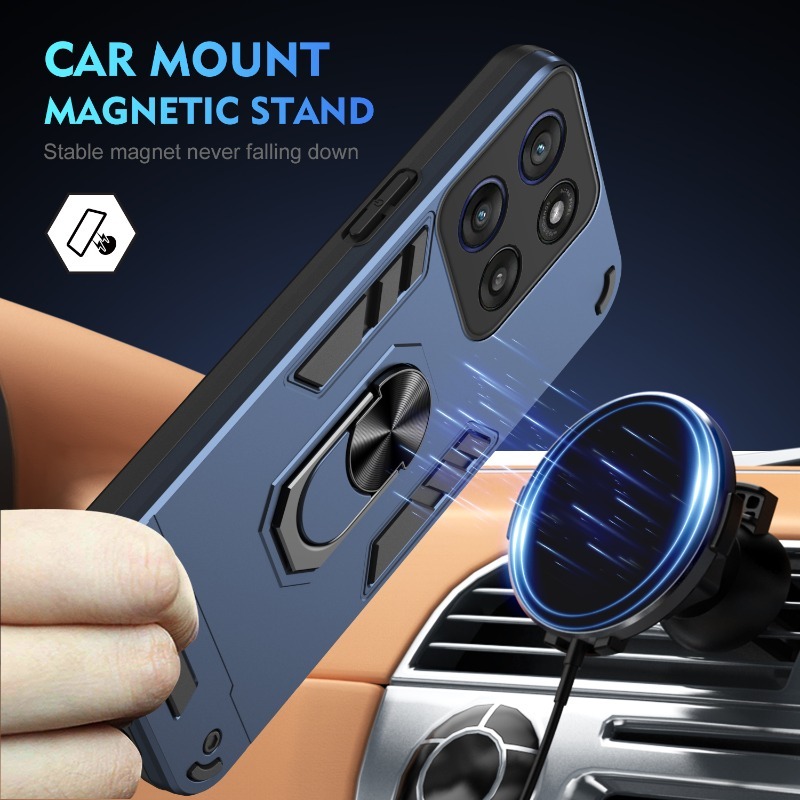 Phone Cases Moto G 2025 - Armor Schokbestendige Magnetische Houder Cover Voor