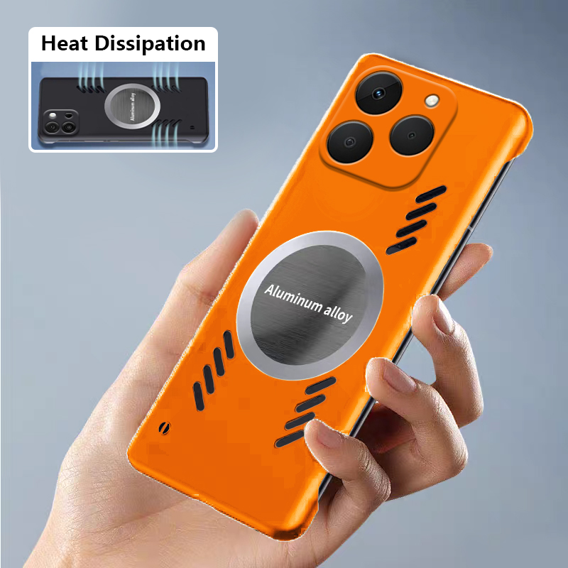Heat Dissipation Case - Biruiqu hoesje voor Realme 15T, bezelloos,