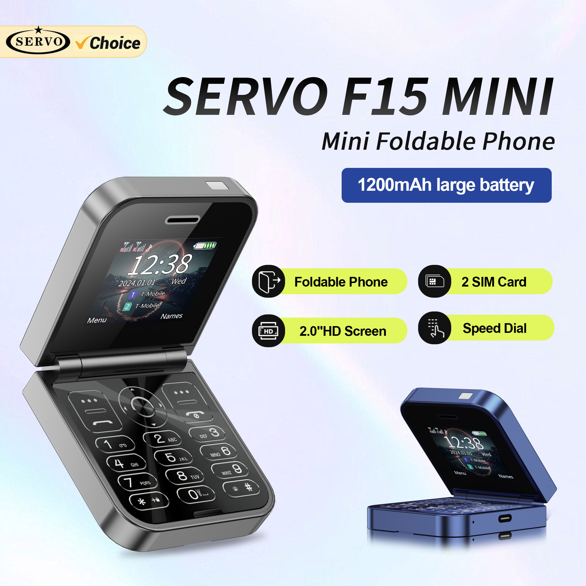 Phone Cases Verizon - SERVO F15 Mini Kleine Flip Mobiele