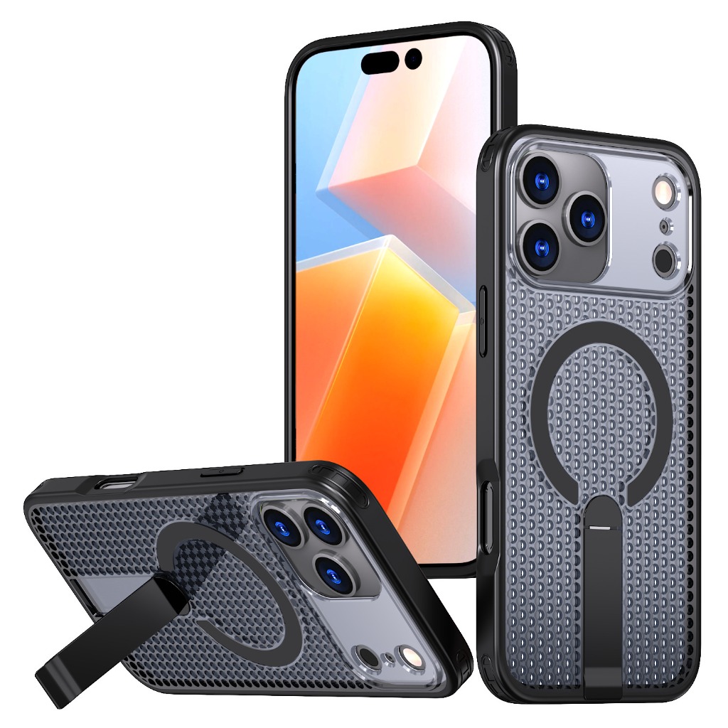 Heat Dissipation Case - Magsafe Magnetische Warmteafvoerende Kickstand Telefoonhoesje voor
