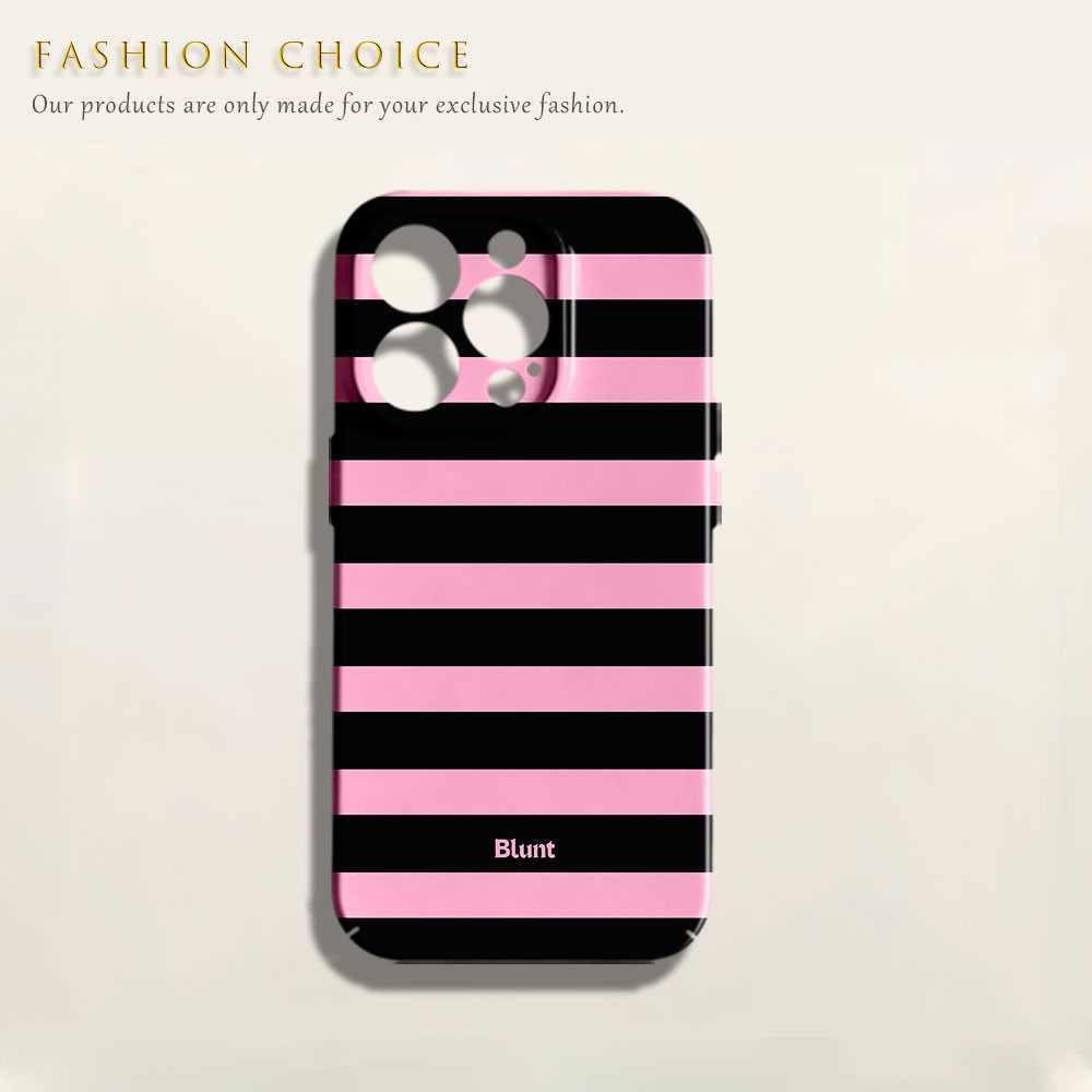 Roze Zwart Gestreept Blunt Tel - Phone Cases Blunt recensie en prijs